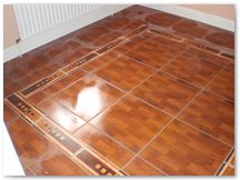 Ceramic floor tiling wood floor effect